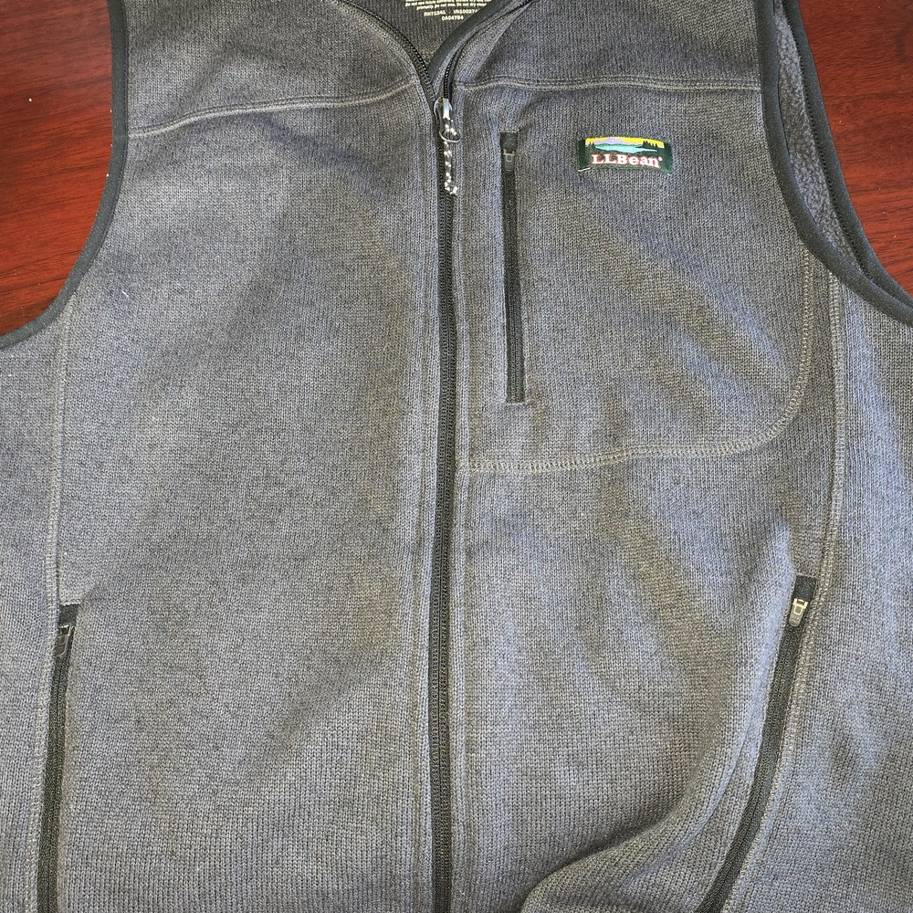 L.L. Bean Gray Fleece Vest